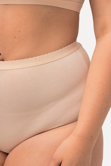 Ulla Popken 795269 Culottes taille haute lot de 3 Blanc cassé - Culottes - 