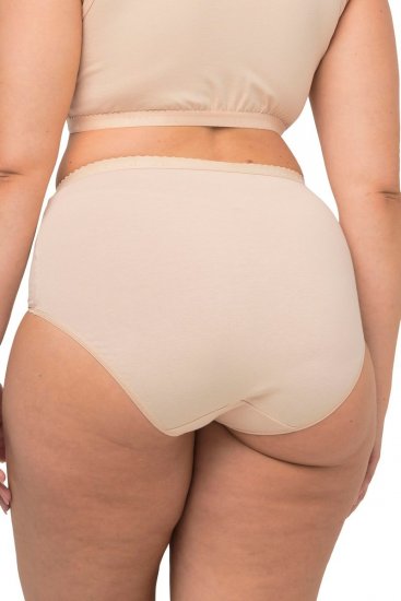 Ulla Popken 795269 Culottes taille haute lot de 3 Blanc cassé - Culottes - 
