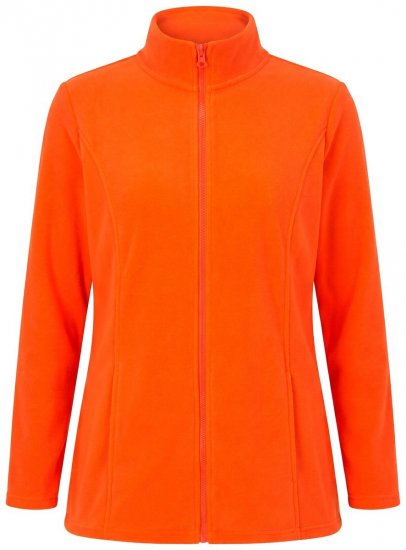 Ulla Popken 796970 Veste polaire légère Rouge orangé - Vêtements en laine polaire - 
