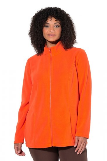 Ulla Popken 796970 Veste polaire légère Rouge orangé - Vêtements en laine polaire - 