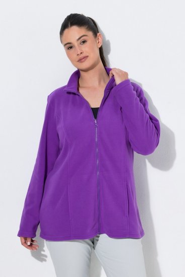 Ulla Popken 796970 Veste polaire légère Violet foncé - Vêtements en laine polaire - 