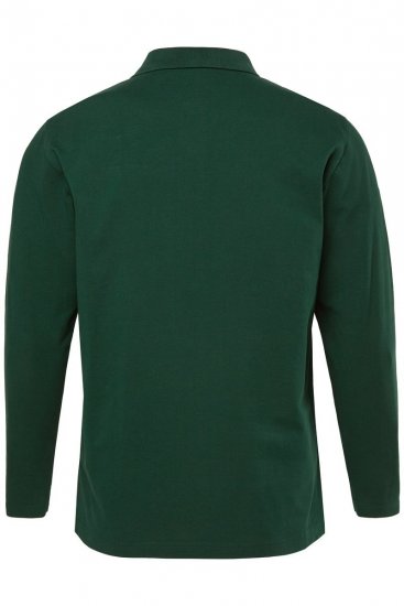 JP1880 Polo Shirt Long Sleeve Pique Dark Green - Polos - Polos homme grande taille