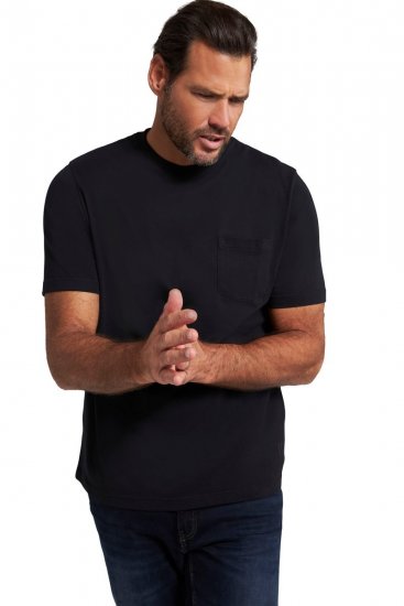 JP1880 799997 T-shirt avec poche poitrine Noir - T-shirts - T-shirts Homme Grande Taille