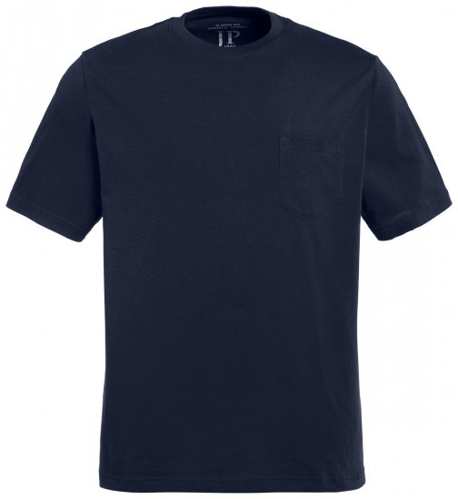 JP1880 799997 T-shirt avec poche poitrine Bleu nuit - T-shirts - T-shirts Homme Grande Taille
