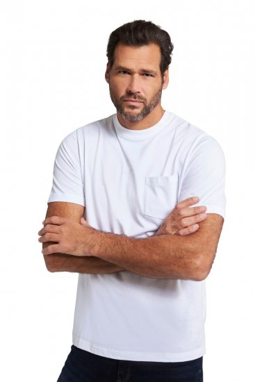 JP1880 799997 T-shirt avec poche poitrine Blanc - T-shirts - T-shirts Homme Grande Taille