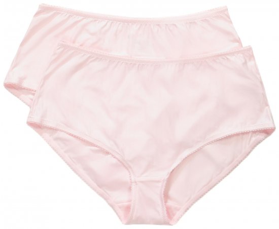 Ulla Popken 800279 Culottes à rayures lot de 2 Rose - Culottes - 