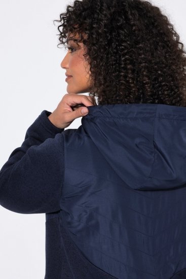 Ulla Popken 800400 Veste doublée polaire Bleu marine - Vêtements en laine polaire - 