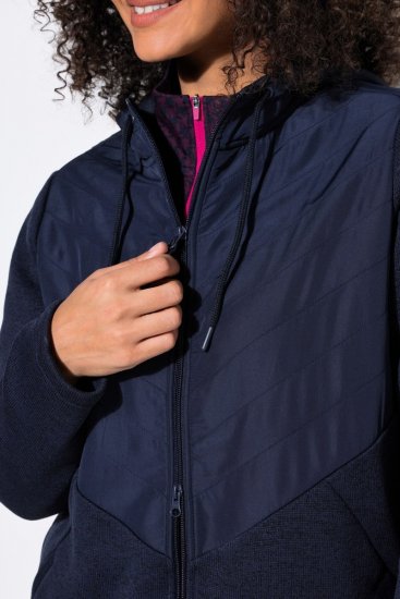 Ulla Popken 800400 Veste doublée polaire Bleu marine - Vêtements en laine polaire - 