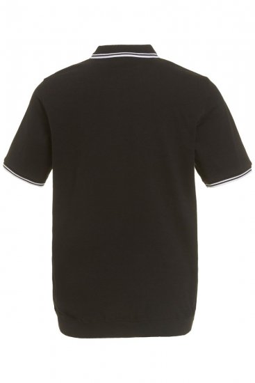 JP1880 802789 Polo à col contrastant blanc Noir - Polos - Polos homme grande taille