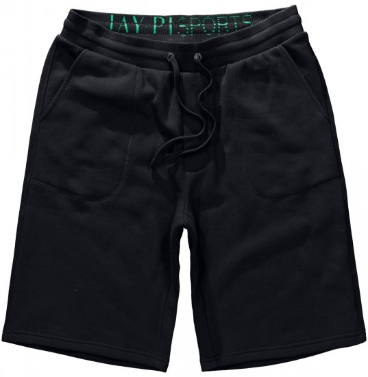 Jay-Pi 804151 Short de jogging Noir - Pantalons/shorts de survêtement - Survêtement/jogging grandes tailles