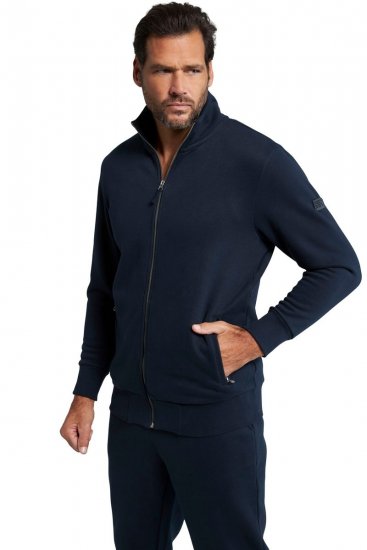 Jay-Pi 804180 Veste sweat à col montant Bleu marine - Sweatshirts & hoodies - Sweatshirts/Hoodies grande taille homme
