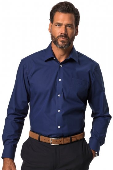 JP1880 Shirt Business Long Sleeve Navy - Chemises - Chemises Grandes Tailles Hommes