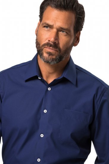 JP1880 Shirt Business Long Sleeve Navy - Chemises - Chemises Grandes Tailles Hommes