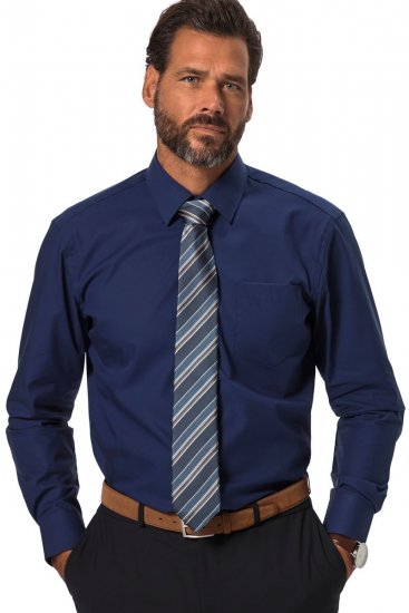 JP1880 Shirt Business Long Sleeve Navy - Chemises - Chemises Grandes Tailles Hommes
