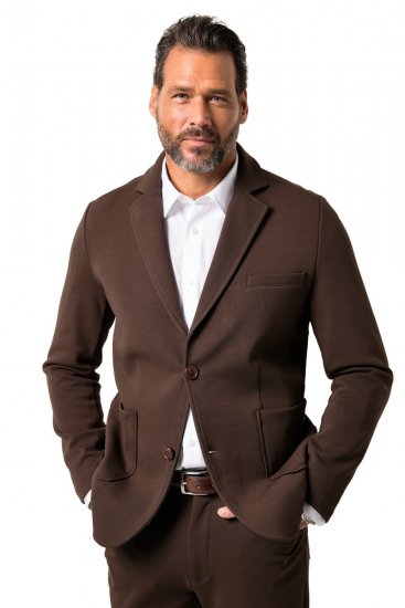 JP1880 New York Flexnamic Blazer en jersey Marron foncé - Costumes - Costumes grandes tailles 