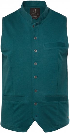 JP1880 Mottled Stretch Knit Stand-up Collar Vest Turquoise Blue - Tenues de fête - Tenues de fête – Pour célébrer avec style et confort