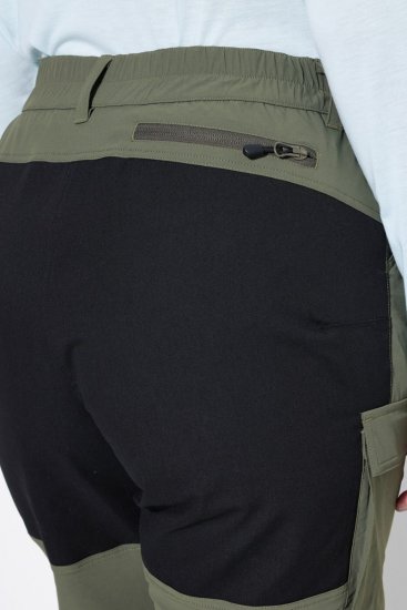 Ulla Popken 807803 Pantalon de randonnée HYPRAR à réflecteurs Vert olive - Vêtements d'extérieur - 