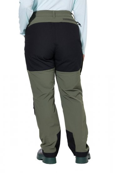 Ulla Popken 807803 Pantalon de randonnée HYPRAR à réflecteurs Vert olive - Vêtements d'extérieur - 