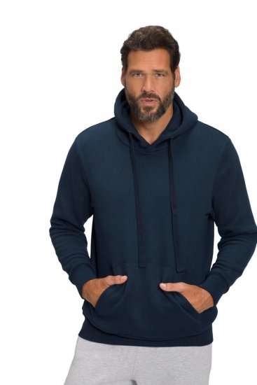 JAY-PI Hoodie with Soft Brushed Interior Navy - Sweatshirts & hoodies - Sweatshirts/Hoodies grande taille homme