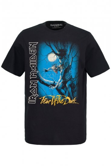 JP1880 Iron Maiden Graphic Comfort Fit Band T-Shirt Black - T-shirts - T-shirts Homme Grande Taille