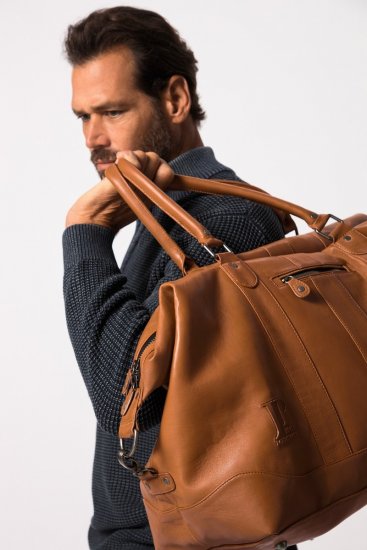 JP1880 810787 Sac de voyage en cuir d'agneau nappa Marron cognac - Sacs - 