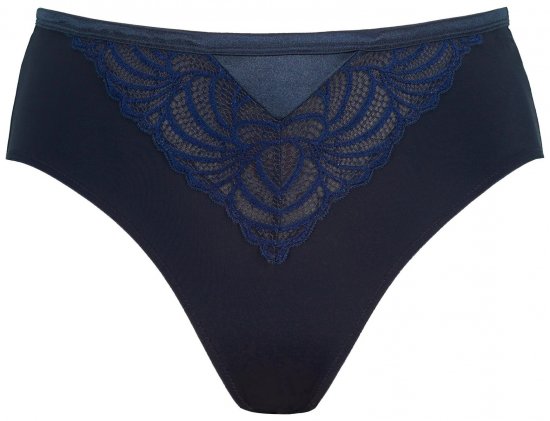 Ulla Popken 811602 Culottes en dentelle Bleu marine - Culottes - 