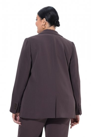 Ulla Popken 811944 Blazer classique Brun acajou - Blazers - Vestes blazer pour femme, grandes tailles