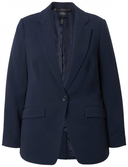Ulla Popken 811944 Blazer classique Bleu marine - Blazers - Vestes blazer pour femme, grandes tailles