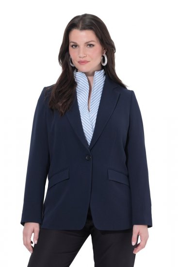 Ulla Popken 811944 Blazer classique Bleu marine - Blazers - Vestes blazer pour femme, grandes tailles