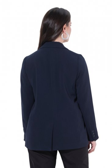 Ulla Popken 811944 Blazer classique Bleu marine - Blazers - Vestes blazer pour femme, grandes tailles