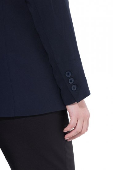 Ulla Popken 811944 Blazer classique Bleu marine - Blazers - Vestes blazer pour femme, grandes tailles