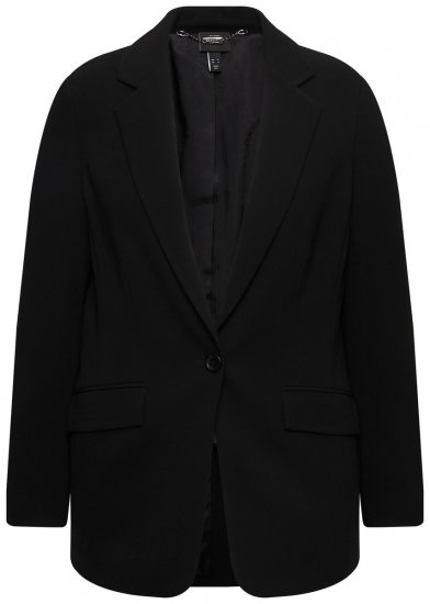 Ulla Popken 811944 Blazer classique Noir - Blazers - Vestes blazer pour femme, grandes tailles