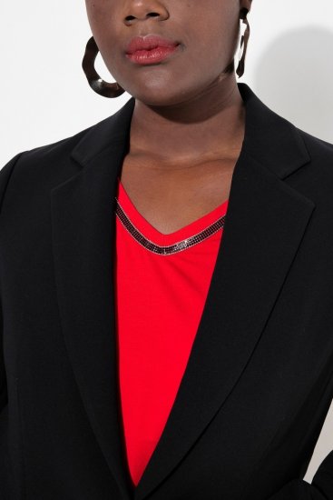 Ulla Popken 811944 Blazer classique Noir - Blazers - Vestes blazer pour femme, grandes tailles