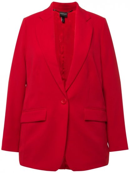Ulla Popken 811944 Blazer classique Rouge - Blazers - Vestes blazer pour femme, grandes tailles