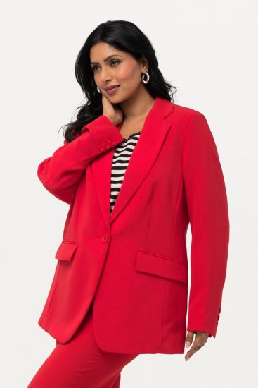 Ulla Popken 811944 Blazer classique Rouge - Blazers - Vestes blazer pour femme, grandes tailles