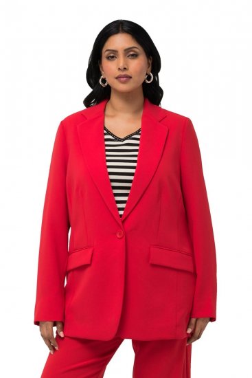 Ulla Popken 811944 Blazer classique Rouge - Blazers - Vestes blazer pour femme, grandes tailles