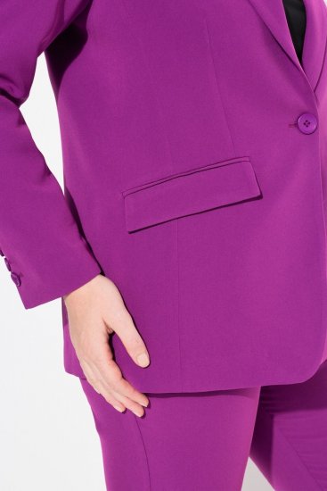 Ulla Popken 811944 Blazer classique Prune - Blazers - Vestes blazer pour femme, grandes tailles
