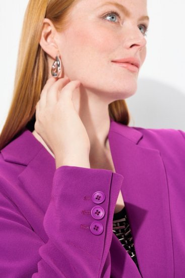 Ulla Popken 811944 Blazer classique Prune - Blazers - Vestes blazer pour femme, grandes tailles