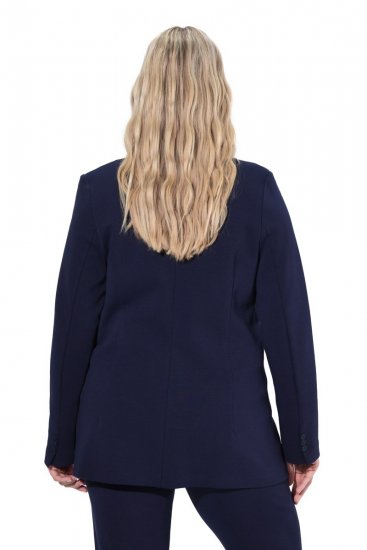 Ulla Popken 812754 Blazer en jersey punto di Roma Bleu marine - Blazers - Vestes blazer pour femme, grandes tailles