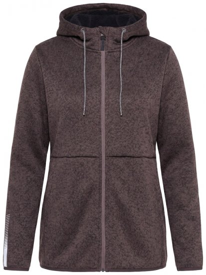 Ulla Popken 812880 Veste en maille polaire avec polaire teddy Taupe - Vêtements en laine polaire - 