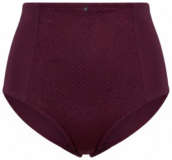 Ulla Popken 813137 Culotte gainante taille haute Bordeaux - Lingerie gainante - 