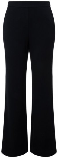Ulla Popken 813306 Pantalon de tailleur large à taille élastique Bleu marine - Pantalons en tissu - Pantalons larges femme grande taille