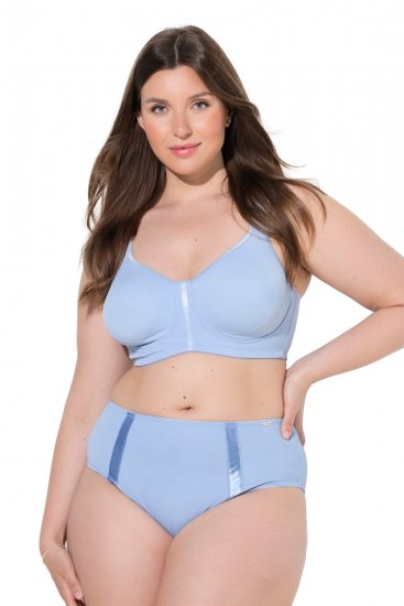 Ulla Popken 815268 Culottes à rayures Bleu clair - Culottes - 