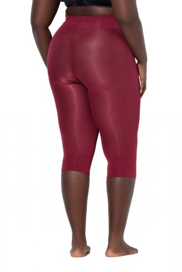 Ulla Popken 815580 Legging collant 3/4 avec protection des cuisses 80 den Rouge - Collants & chaussettes - 