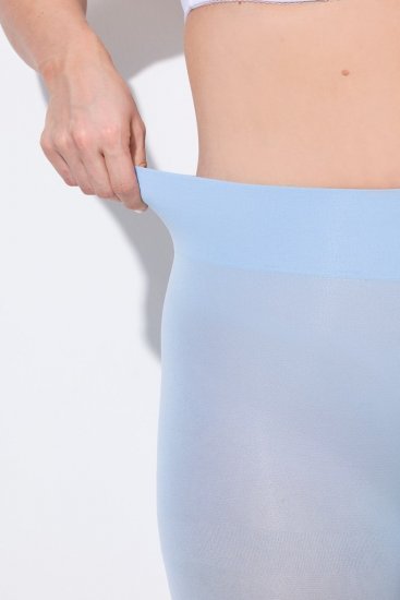 Ulla Popken 815580 Legging collant 3/4 avec protection des cuisses 80 den Bleu clair - Collants & chaussettes - 