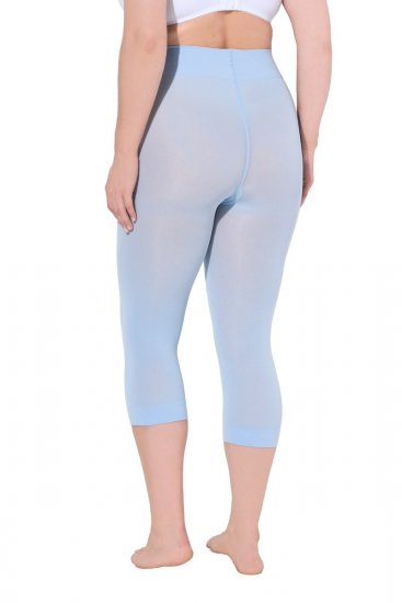 Ulla Popken 815580 Legging collant 3/4 avec protection des cuisses 80 den Bleu clair - Collants & chaussettes - 