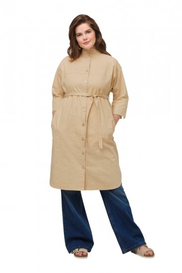 Ulla Popken 816283 Robe chemise Vert clair - Robes - Des robes dans toutes les tailles