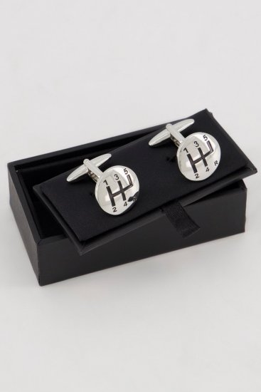 JP1880 816867 Boutons de manchette avec levier de vitesse Gris argenté - Bijoux - 
