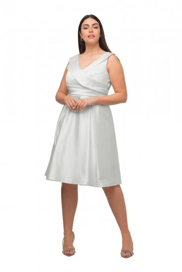Ulla Popken 817135 Robe de soirée Blanc cassé - Robes de soirée - Robes de soirée en grandes tailles