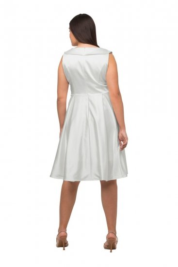 Ulla Popken 817135 Robe de soirée Blanc cassé - Robes de soirée - Robes de soirée en grandes tailles